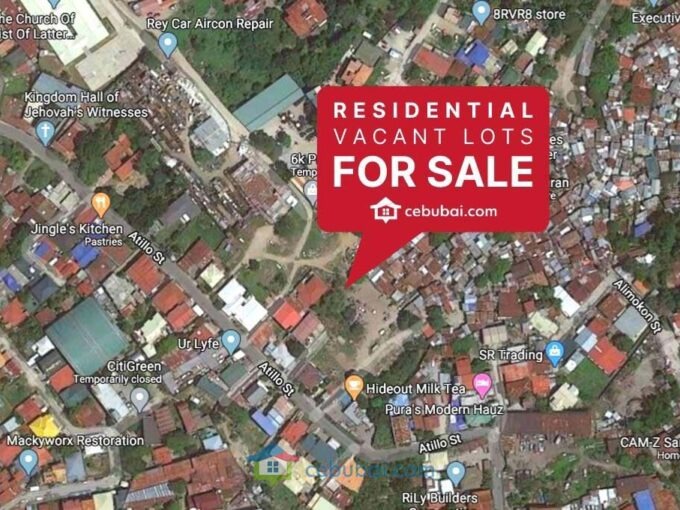 3 Adjacent Titled Vacant Lots For Sale within Atillo Subdivision Labangon Cebu City