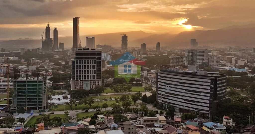 Cebu City Skyline Seen During Fantastic Sunset