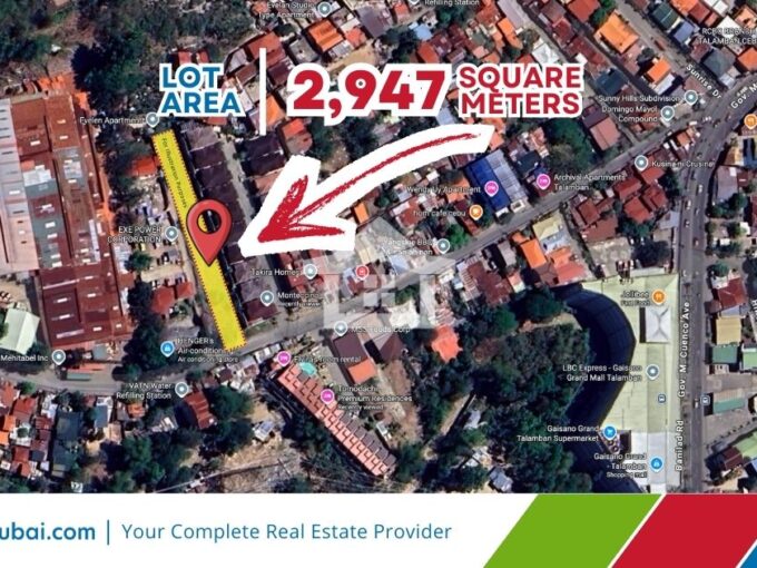 Map of the Vacant Lot For Sale ideal for Housing in Talamban Cebu City