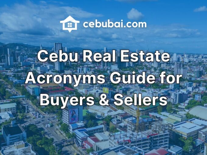 A wide city view of Cebu showing busy streets, tall buildings, and growing neighborhoods, made to support an article that explains important real estate acronyms for buyers and sellers by Cebubai.com.